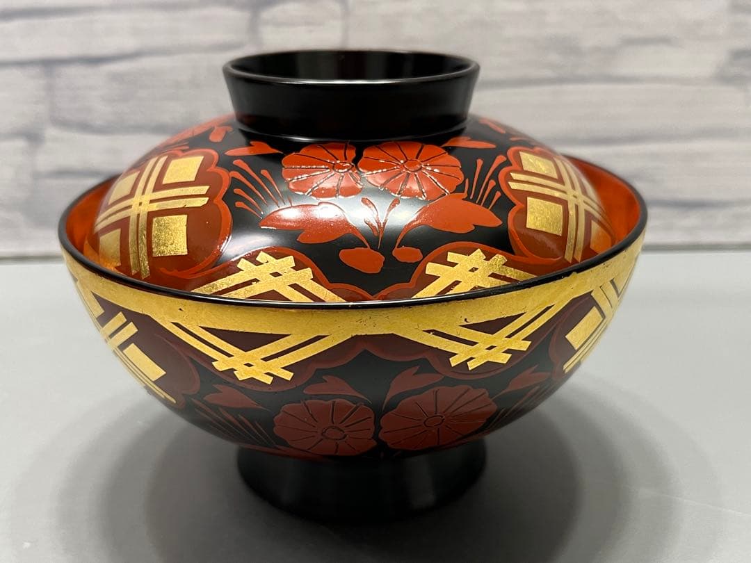 南部箔椀 五客 木製 美品 Amazon.co.jp: 木製漆器 汁椀（5