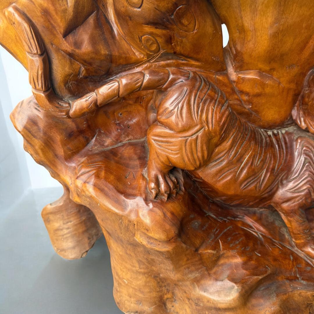 一枚板】高さ68㎝ 幅56㎝ 奥行き48㎝ 虎松 衝立 天然