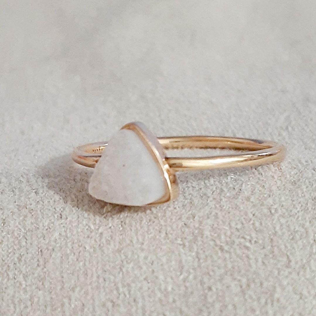 アガット K10YG ドルジークォーツ リング