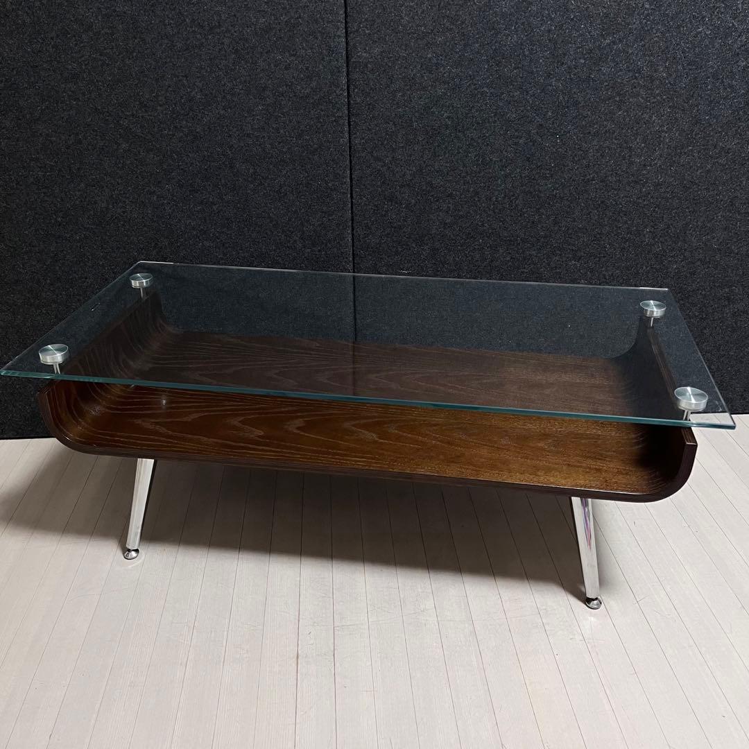 ミッドセンチュリー スペースエイジ センターテーブル ガラステーブル