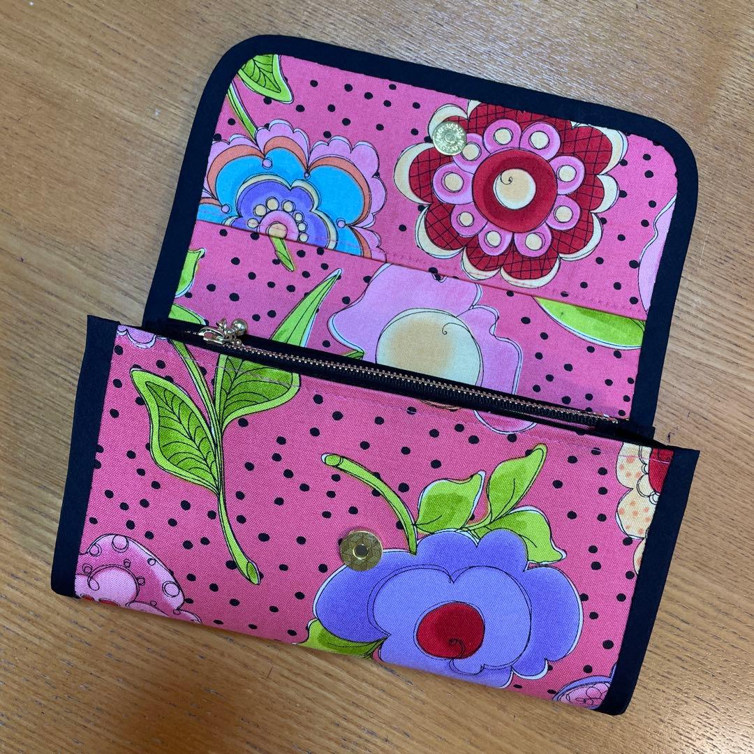 もーも　1点のみ　長財布　やりくり財布　ハンドメイド