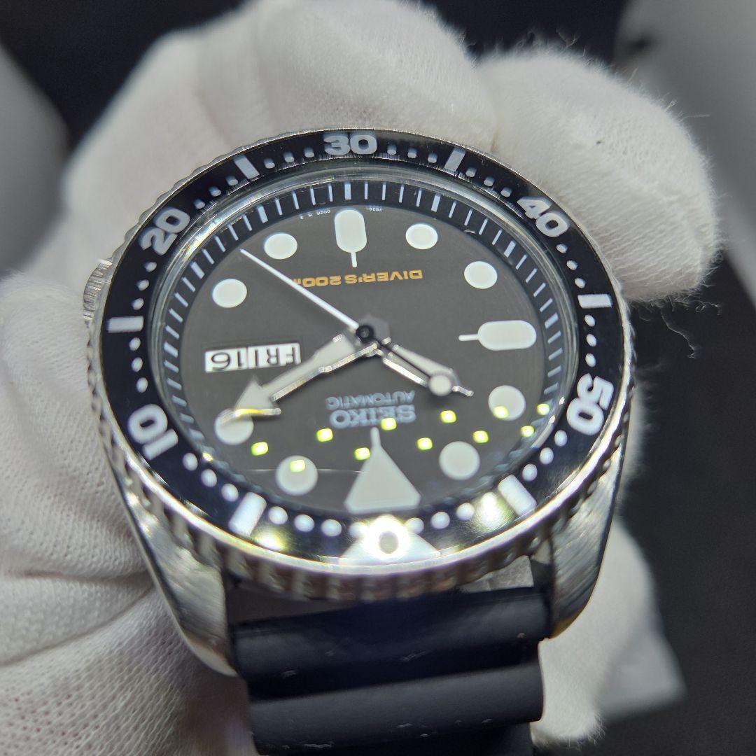 SEIKO SKX007 7S26-0020 ブラックボーイ稼働品　純正ベルト付