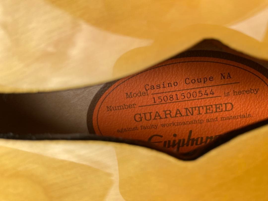 Epiphone Casino Coupe NA 初期型　エピフォン　ナチュラル