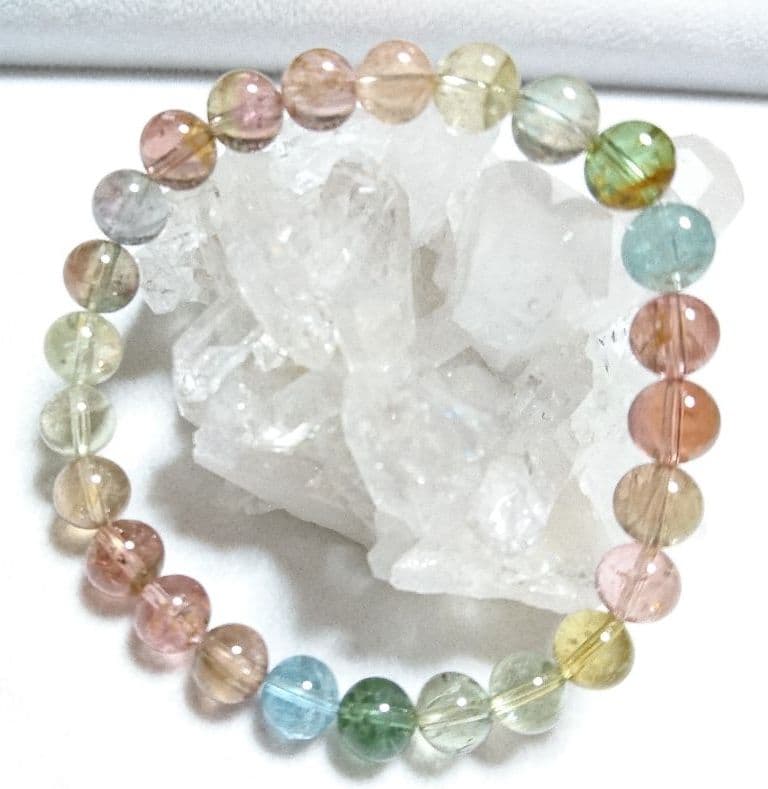 マルチカラートルマリン ブレスレット 15.3㎜ XA | 天然石,タ行