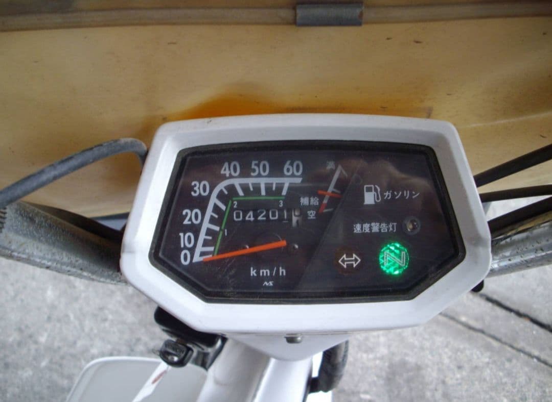 美品！角目シャリー 純正 メーター 1988年式 当時物 距離 4223km