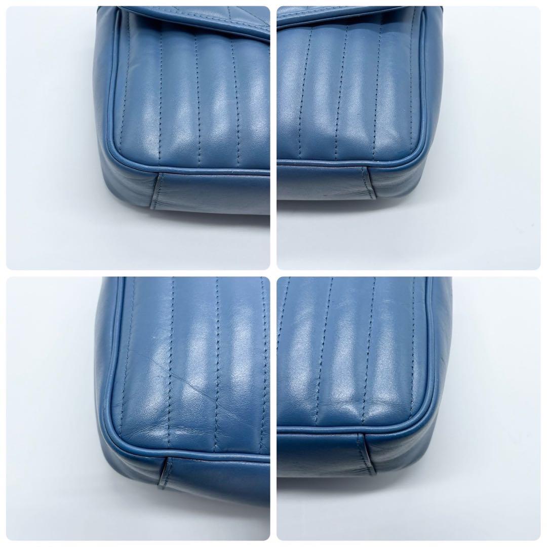 GUCCI グッチ マーモント スモール ショルダーバック ブルー GG