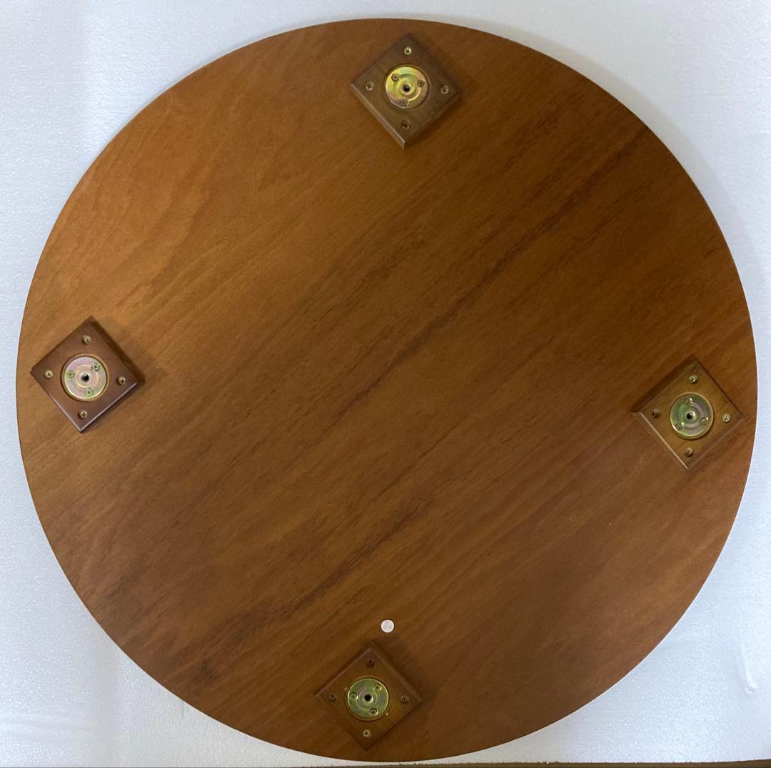 ダークブラウン　円形　丸　木製ダイニングテーブル