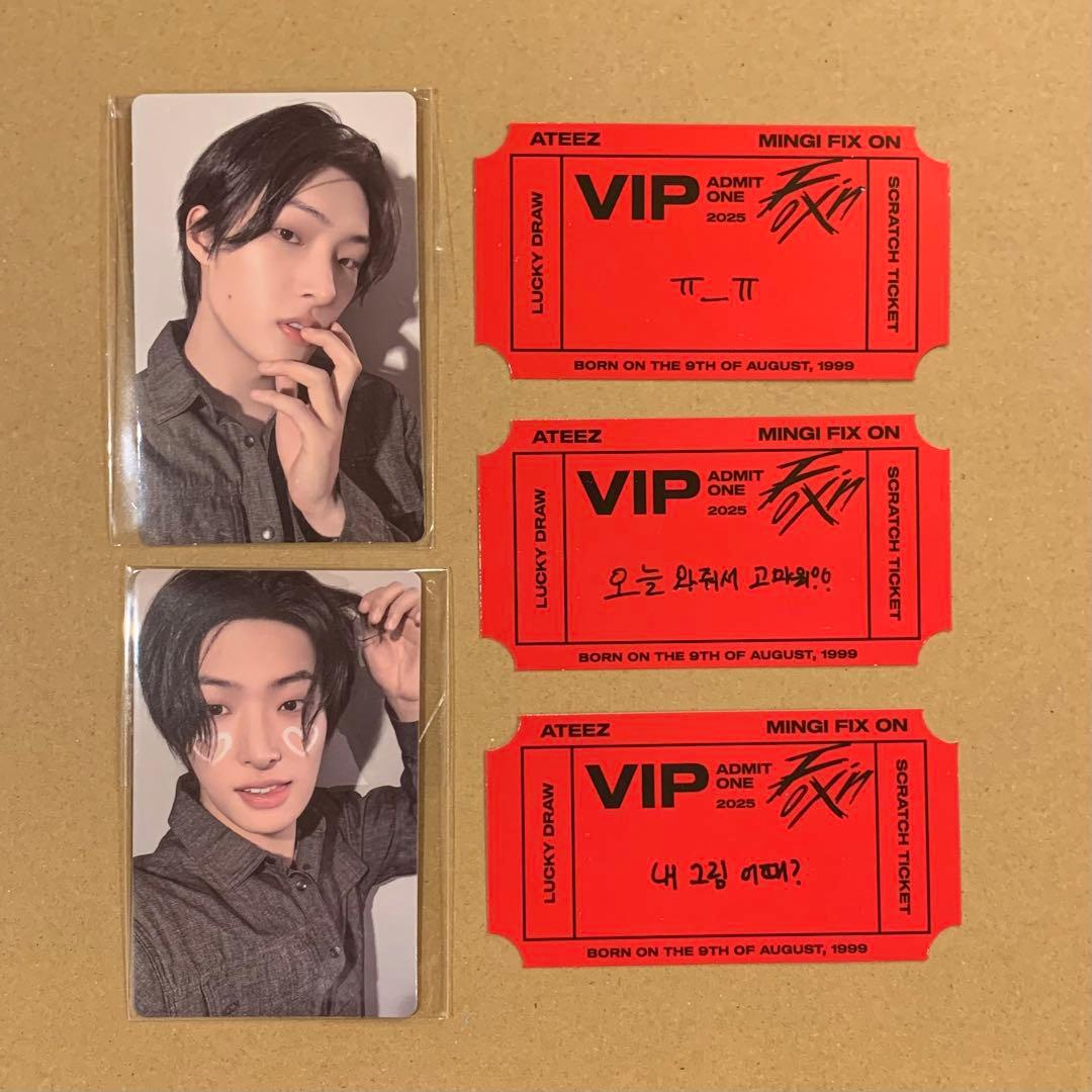 ATEEZ ミンギ HBD FIX ON ポップアップ トレカ コンプセット