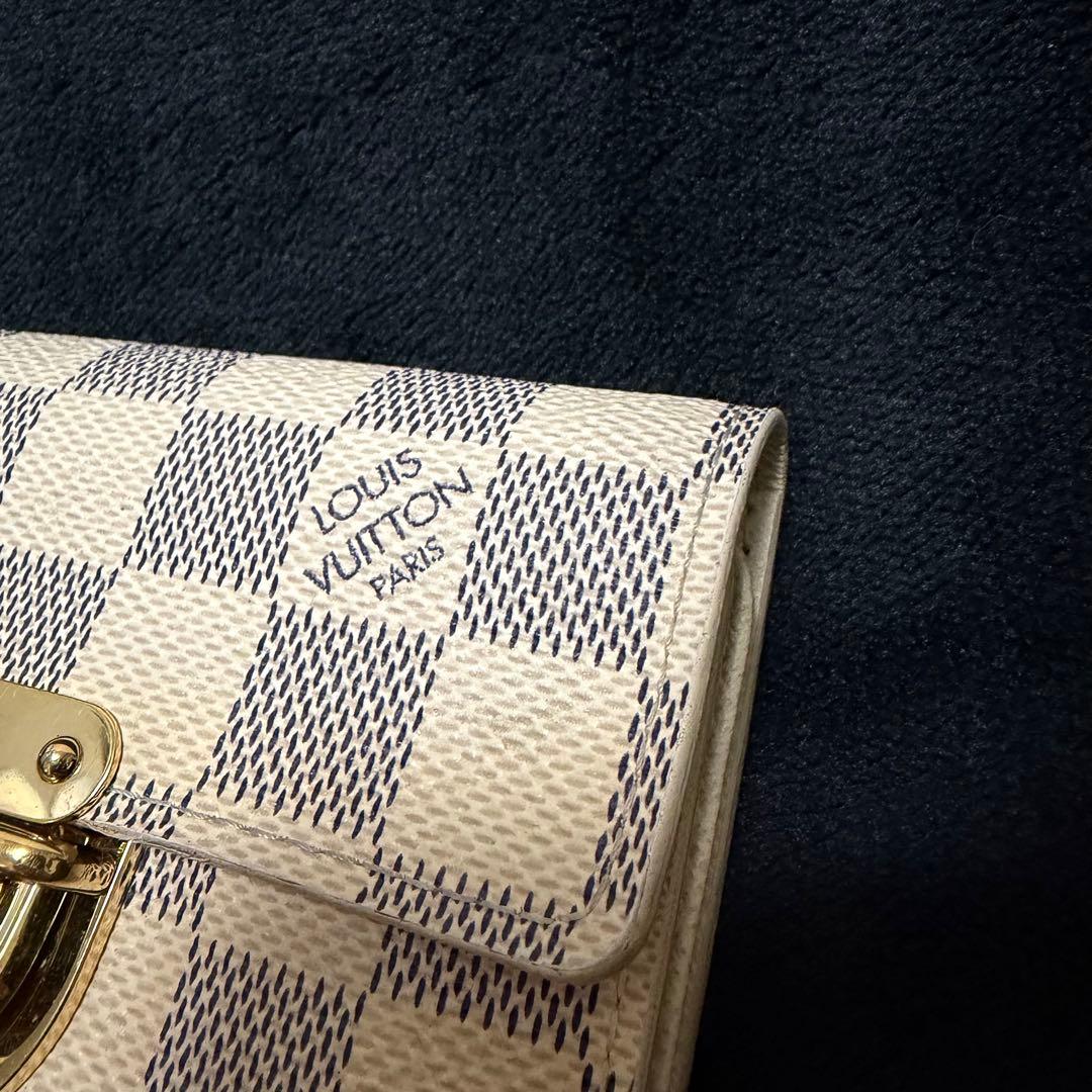 ルイヴィトン ダミエアズール ポルトフォイユ コアラ 三つ折り財布 N60013