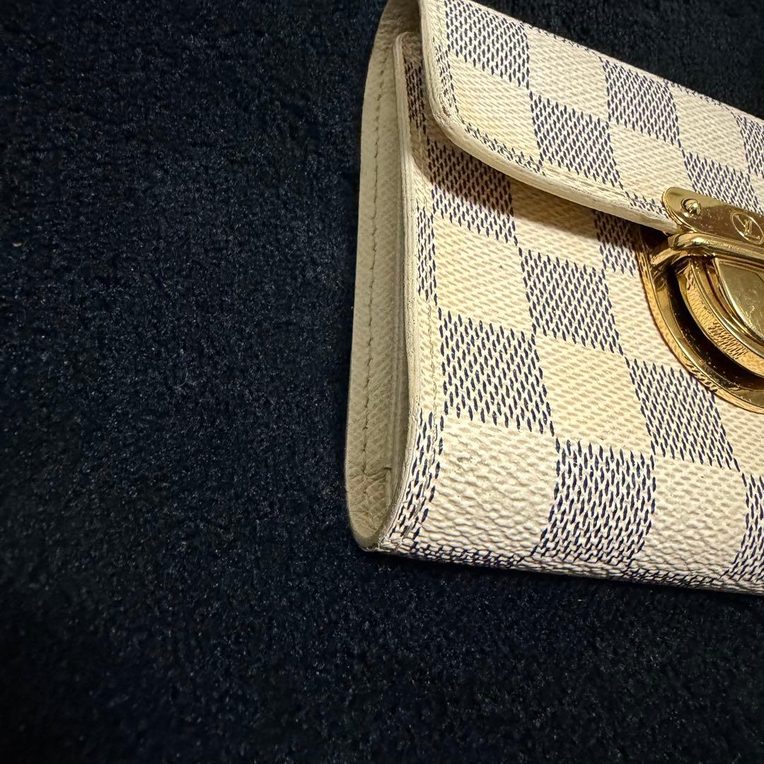 ルイヴィトン ダミエアズール ポルトフォイユ コアラ 三つ折り財布 N60013