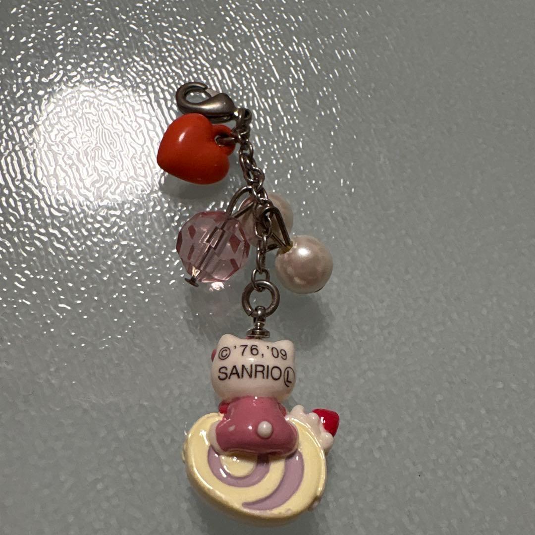 平成レトロ レア パーツクラブ　キティ　スイーツ　チャーム ロールケーキ