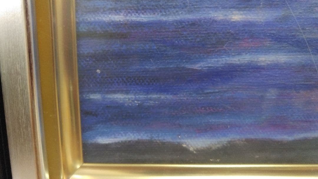 油絵(自作)：ハワイの夕陽　自分が欲しい油絵を描いてます。世界で１枚の油絵です。