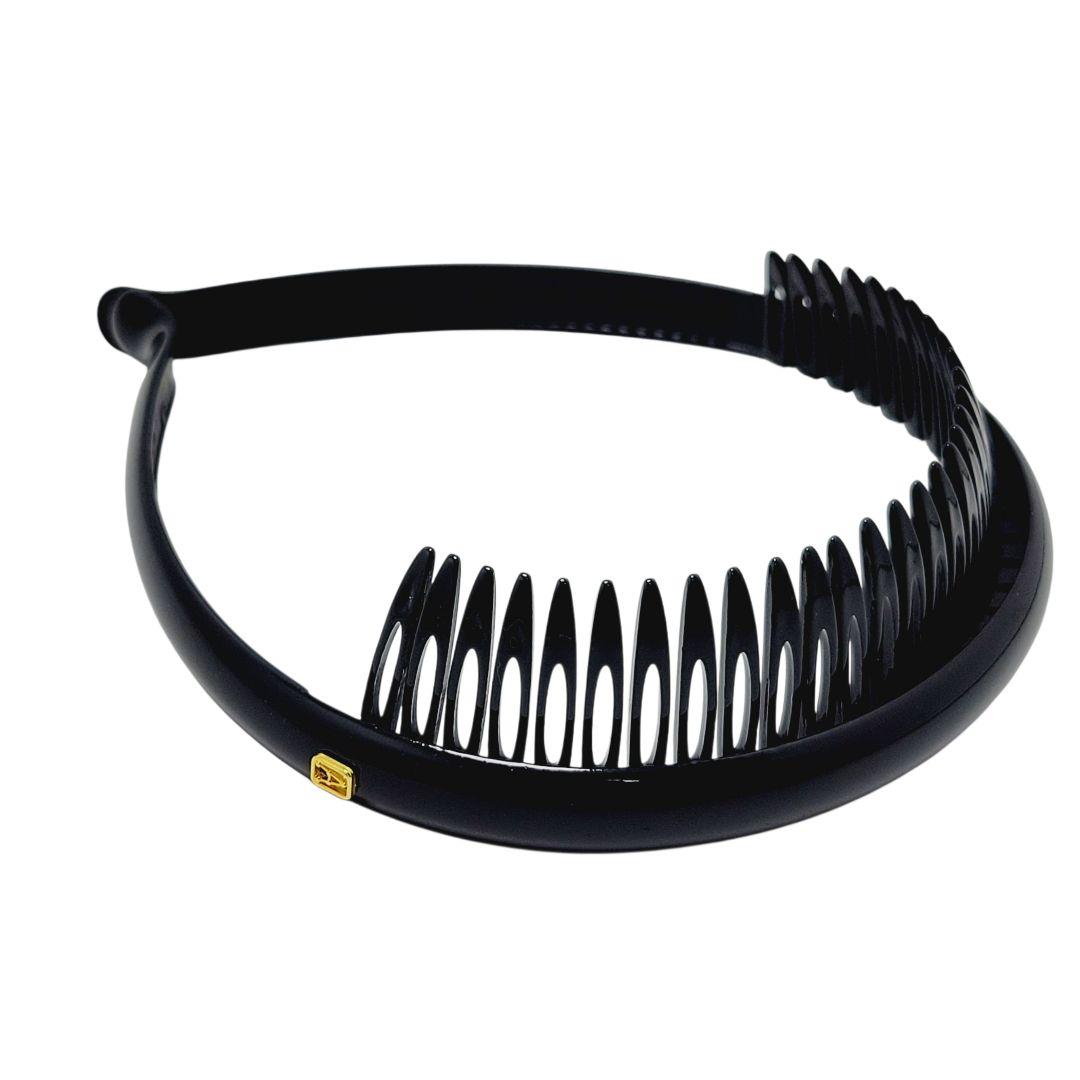 【極美品】ALEXANDRE DE PARIS カチューシャ コーム付 ブラック