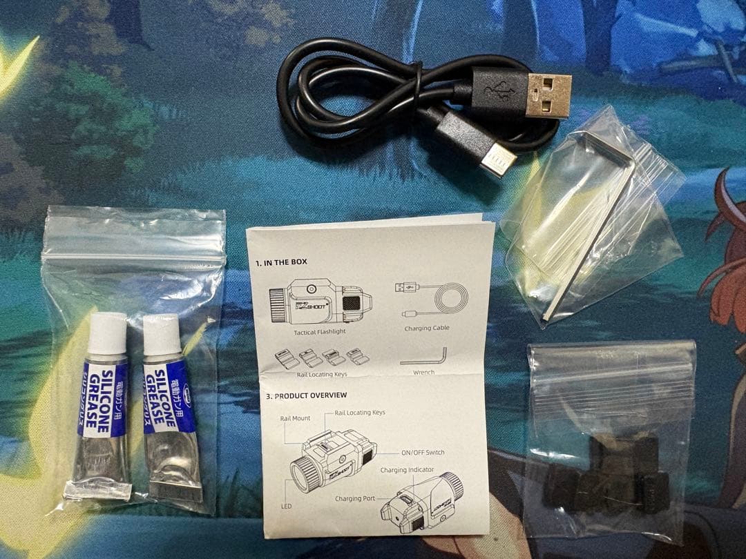 東京マルイ ガスガン グロック18C マガジン2本 グリス ライト付 訳有