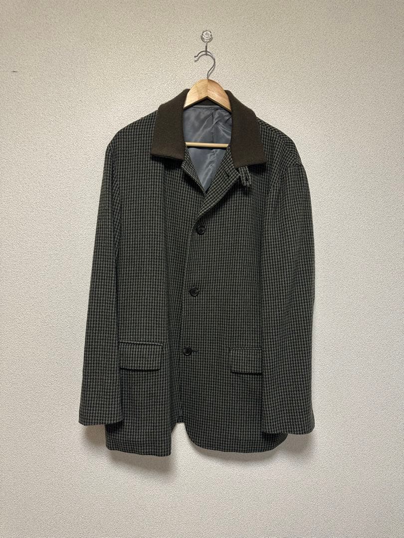 美品　激レア【Y's for men コート】千鳥格子柄ハウンド‐トゥース