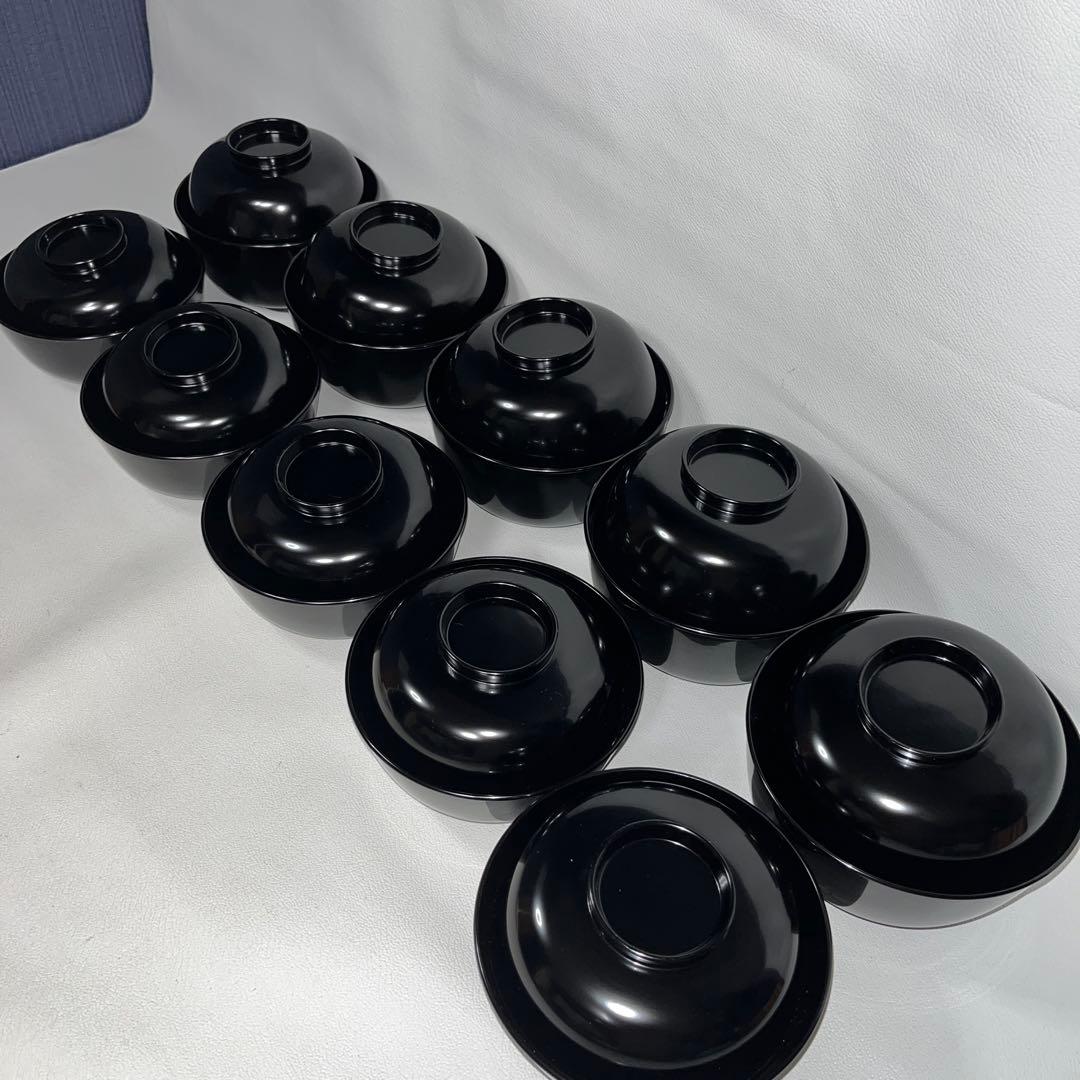 木製　真塗　四つ椀　五客揃　茶道具茶懐石