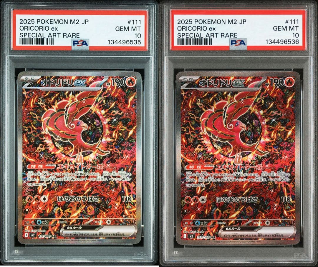 オドリドリex SAR PSA10 2連番｜ポケモンカード オドリドリex SAR