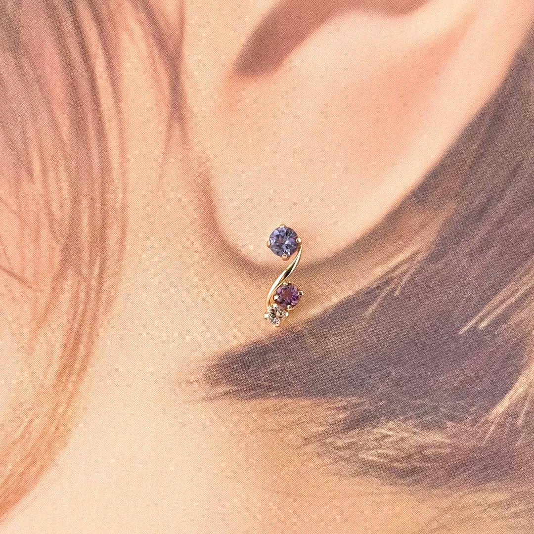 K10YG タンザナイト アメジスト ホワイトトパーズ 天然石 イエローゴールド