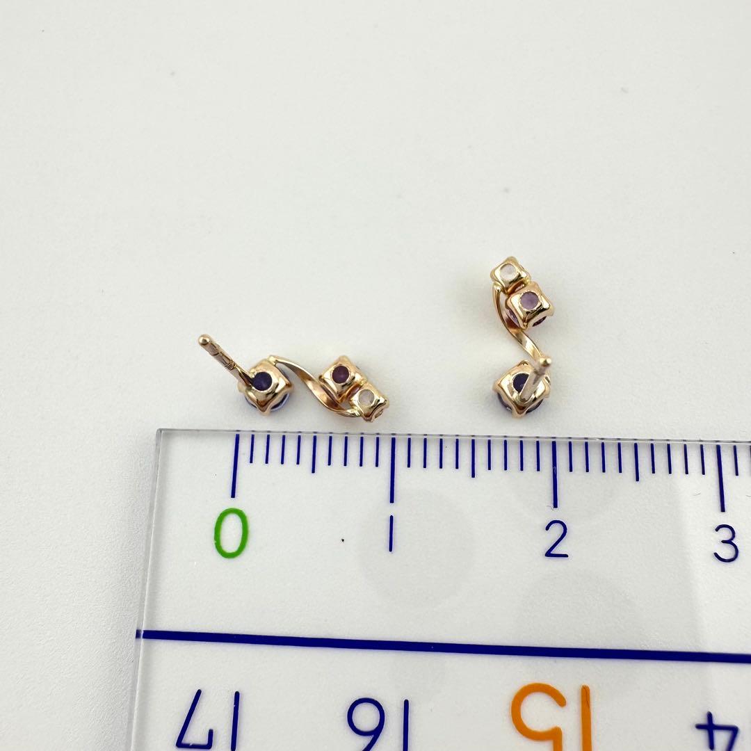 K10YG タンザナイト アメジスト ホワイトトパーズ 天然石 イエローゴールド