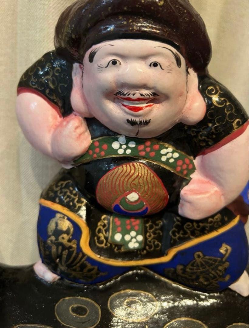希少 長野県 中野雛人形 ふぐ乗り大黒天 中野人形 中野土びな 土雛