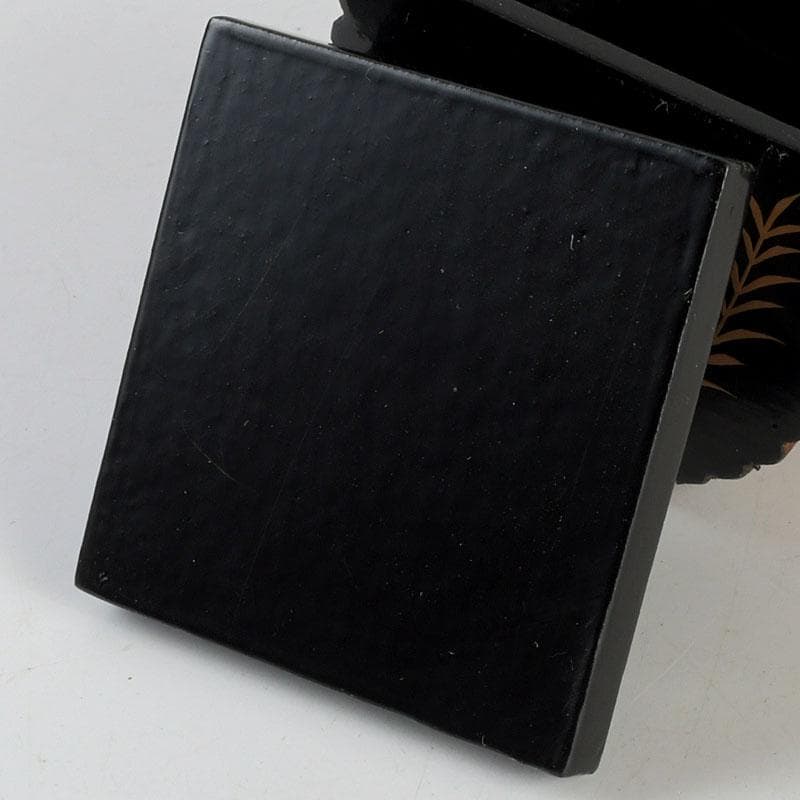 茶道具　一峰作　柳蒔絵　烏帽子香合　共箱　V　9529