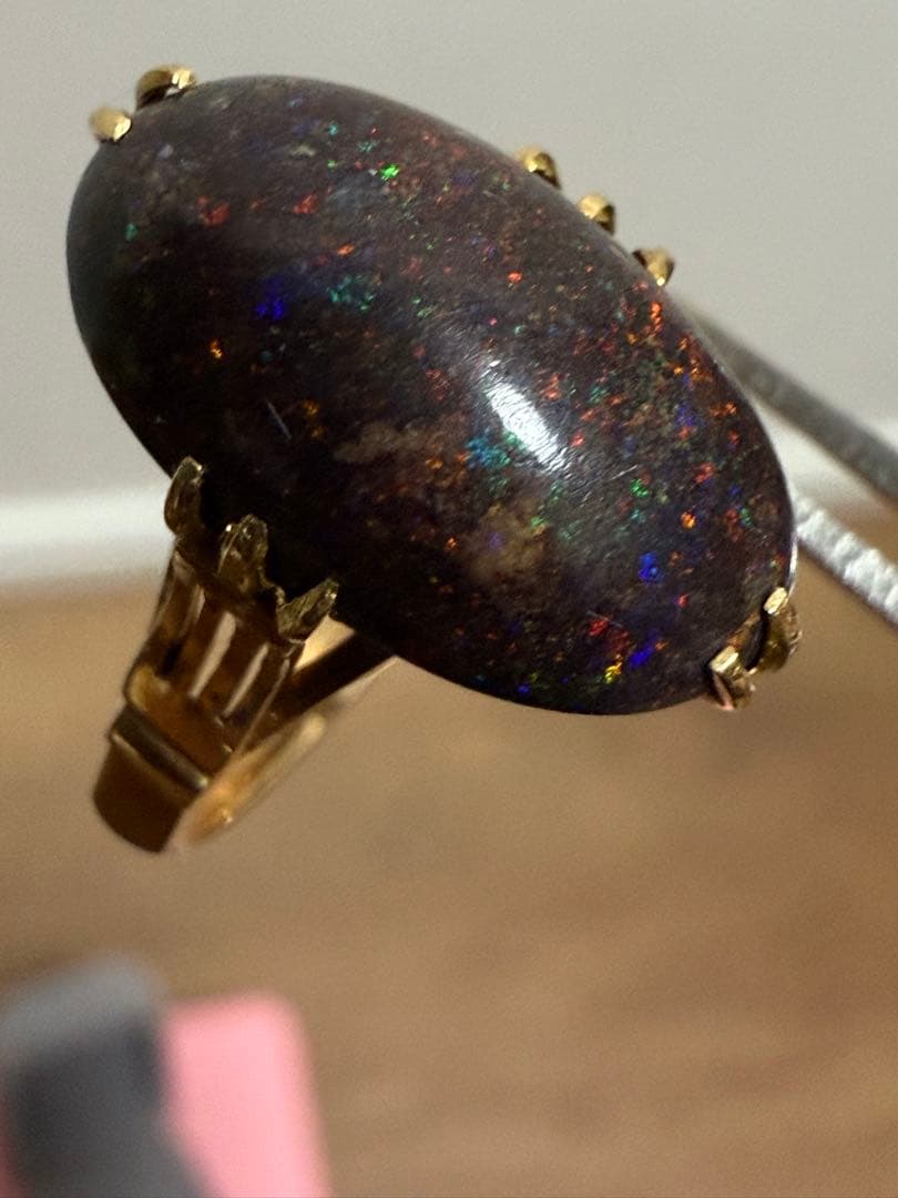 K18ブラックオパールリング　4g