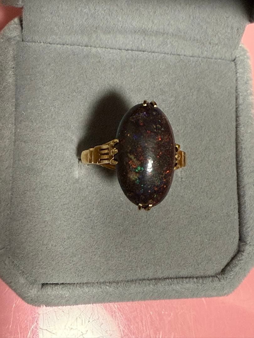 K18ブラックオパールリング　4g