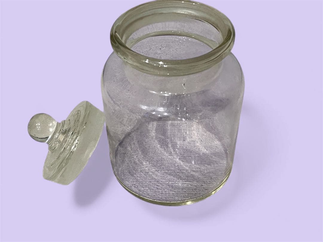 老舗 石塚硝子製 蓋付きガラス 昭和レトロ