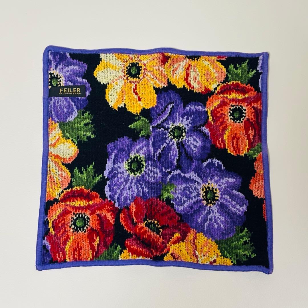 新品未使用ꫂ ၴႅၴ‪*. FEILER フェイラー ハイジ 花柄 タオルハンカチ