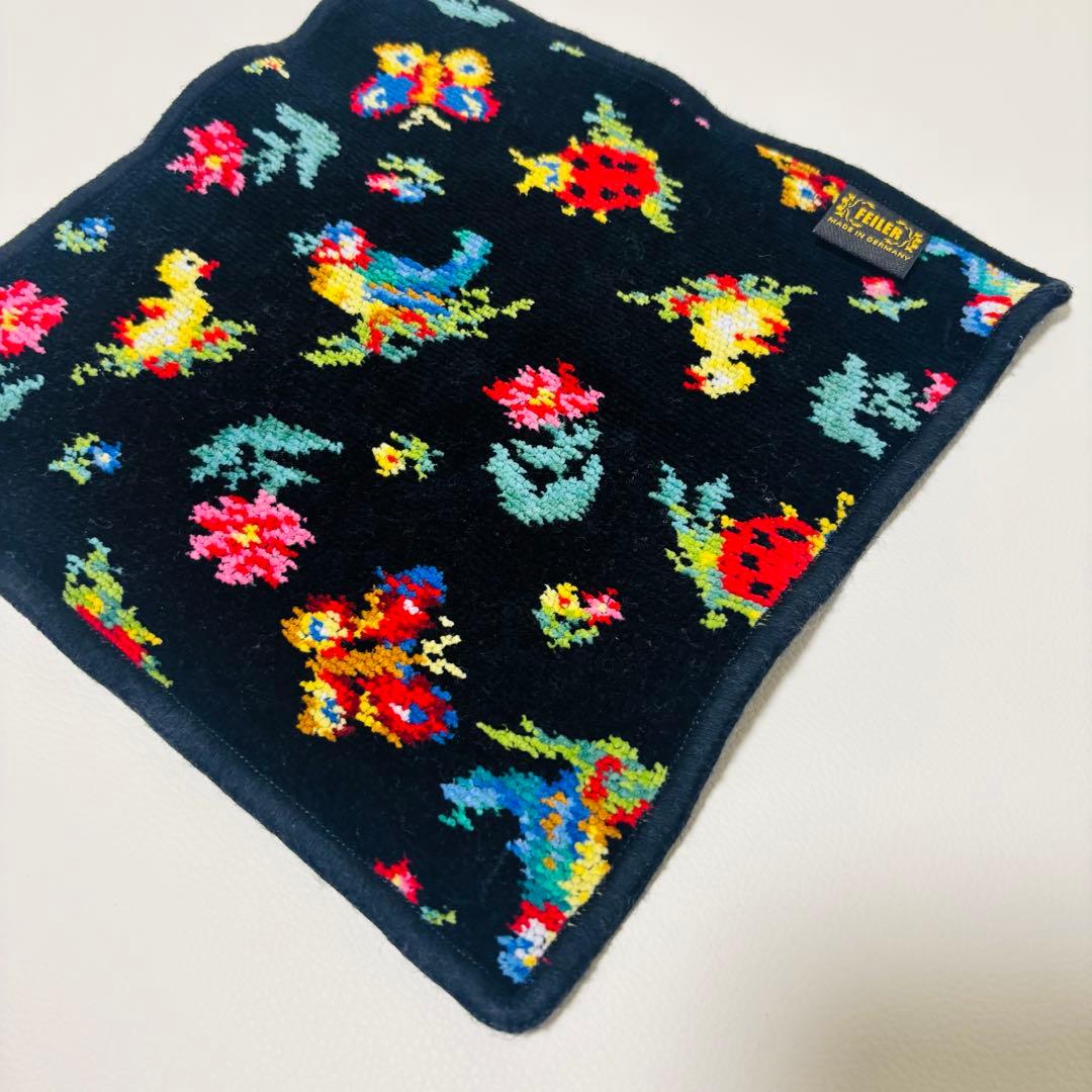 新品未使用ꫂ ၴႅၴ‪*. FEILER フェイラー ハイジ 花柄 タオルハンカチ
