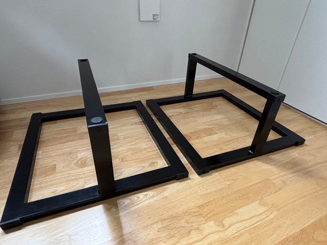 【葉山家具】一枚板テーブル　アイアン　脚　T字