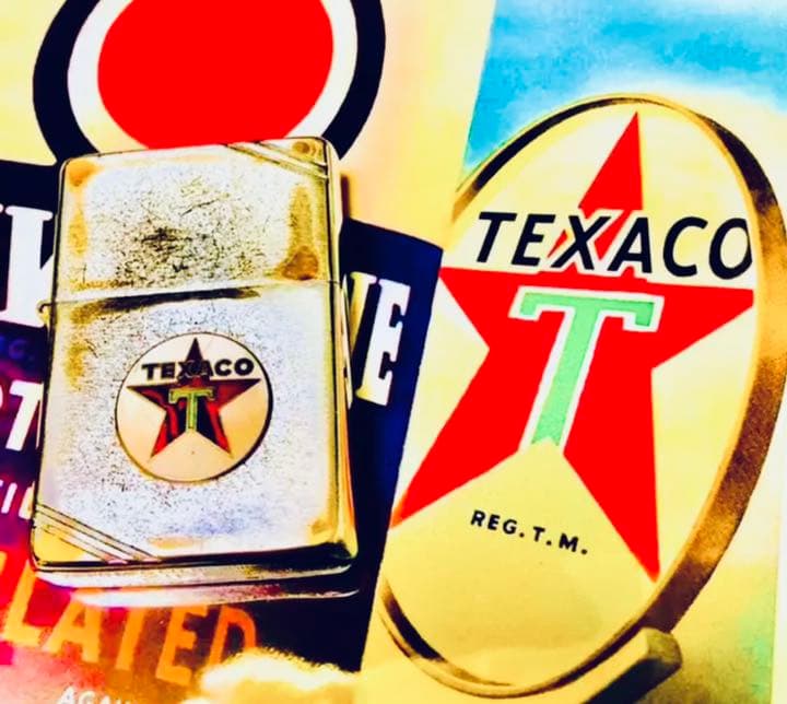 ビンテージ1991年製♠︎テキサコ★TEXACO★シャビー七宝製