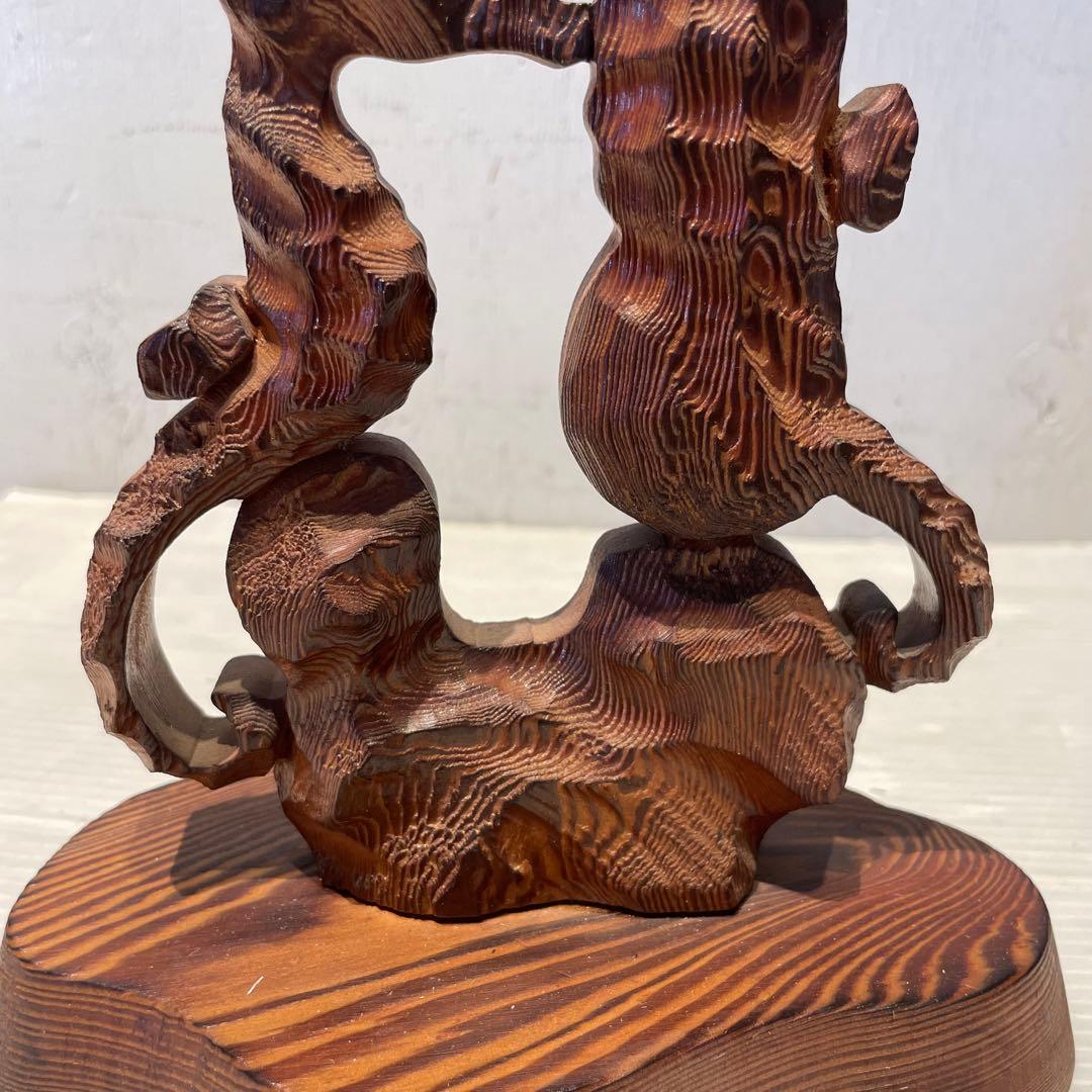 一点もの 屋久杉 希少 タツノオトシゴ 辰 置物 木製木彫り 彫刻 オブジェ