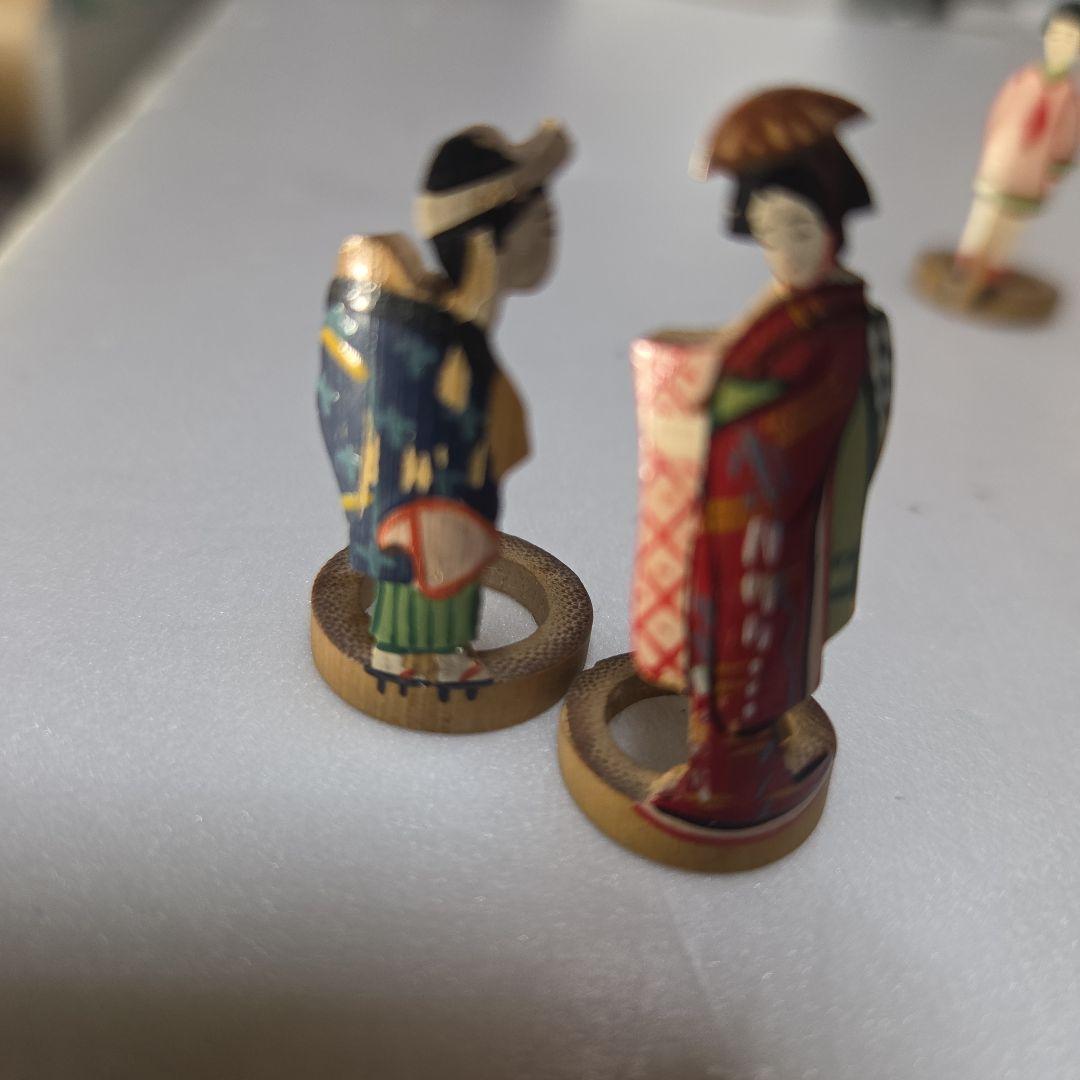 珍品 レトロな 竹細工人形5体 アンティーク