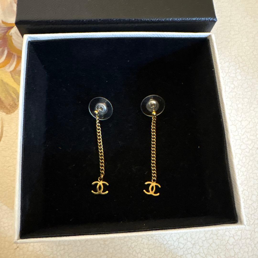 正規品 CHANEL ゴールドチェーンピアス ヴィンテージ 極美品 - メルカリ
