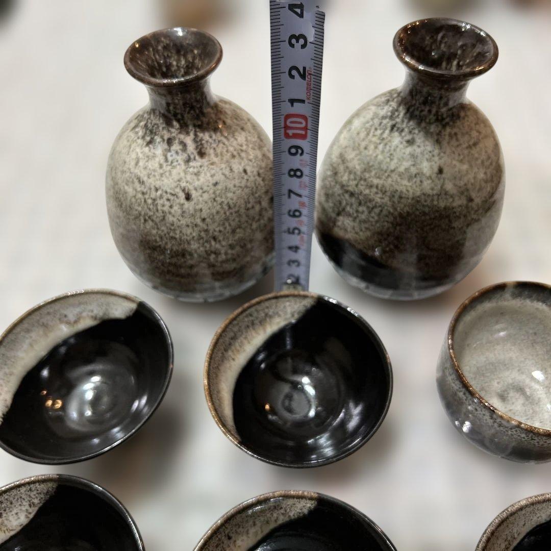 堤焼　徳利とお猪口　仙台　民芸　乾馬窯