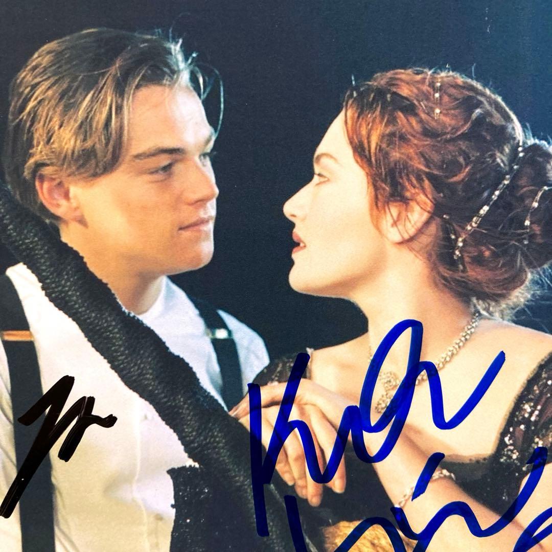 レオナルド・ディカプリオとケイト・ウィンスレット直筆サイン入り2L