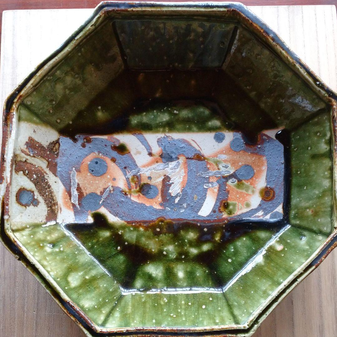 ☆新品☆織部 八角鉢(陶器) 共箱、陶歴書 - winetouritalia.com