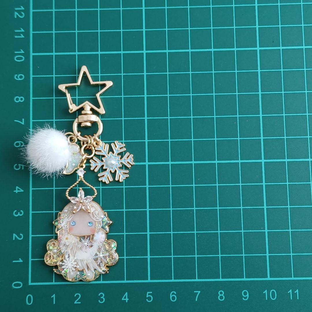 ☆雪傘と白雪キツネ☆　他レジンキーホルダー計7点