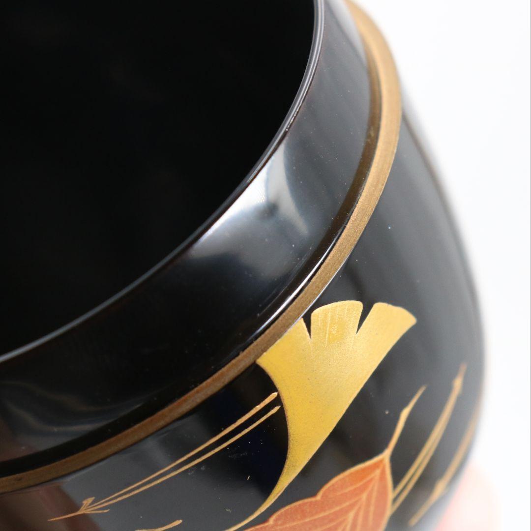 松斉作 吹寄蒔絵 中棗 銀杏 茶道具 共箱共布 V938 N8 ホビー・