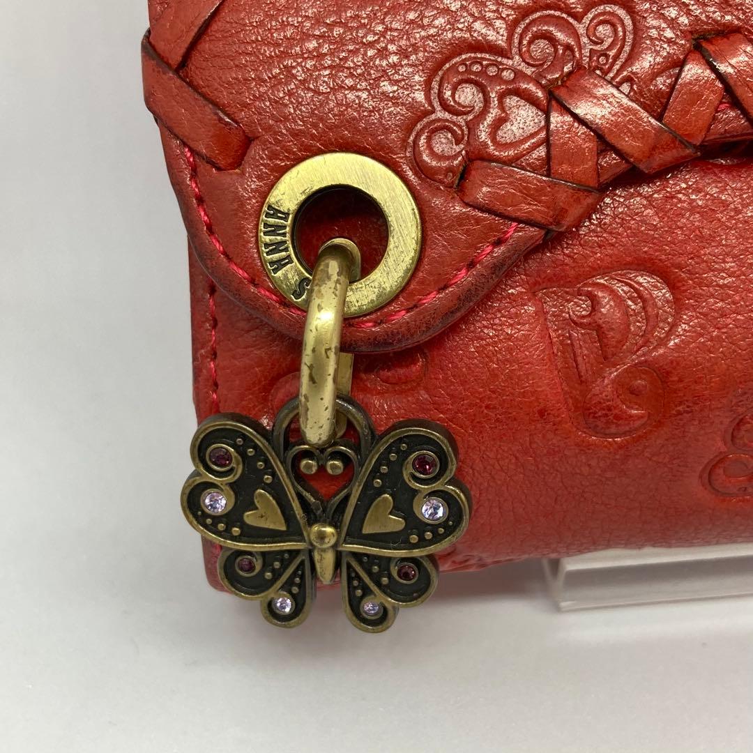 アナスイ ダリア 廃盤 三つ折り財布 バタフライチャーム ライン