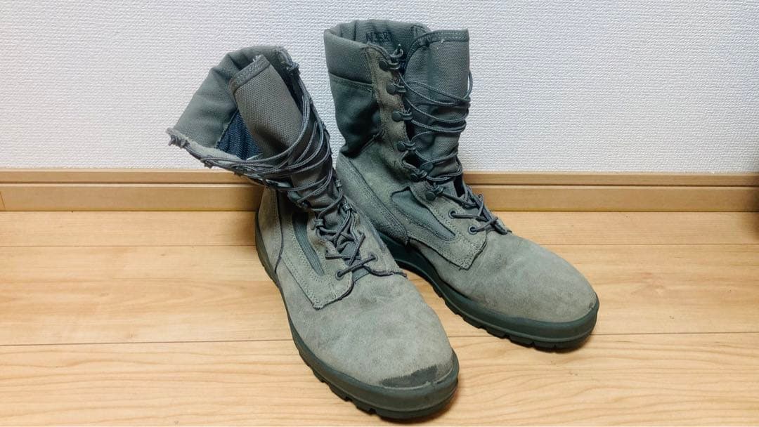 実物米空軍放出品 美品ウェルコ製コンバットブーツ グレー 11W(29cm)