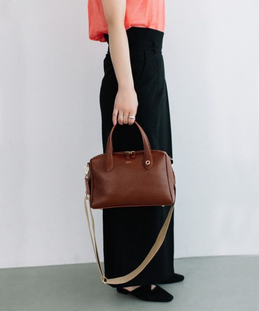 BEAURE カウレザー ボストンバッグ ブラウン 美品