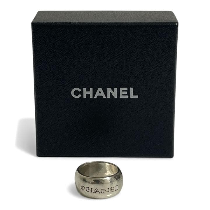 【CHANEL】ロゴリング シルバー 指輪 約12号 シルバー ユニセックス