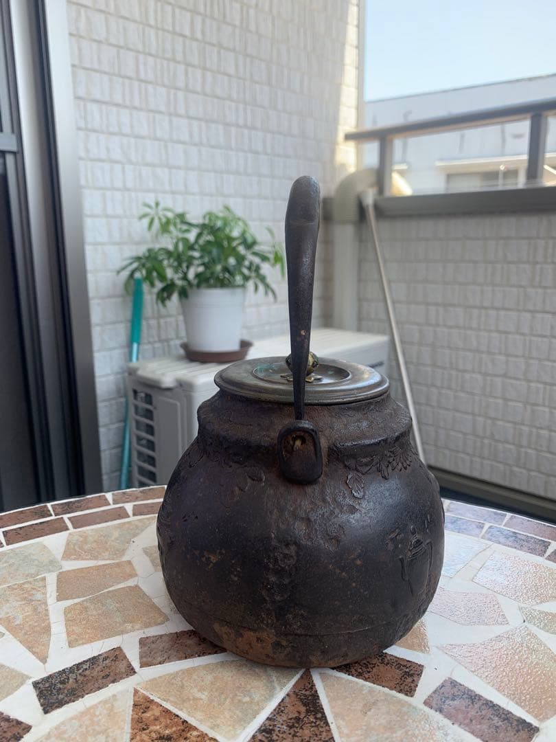 龍文堂造 茶道具図瓢箪形鉄瓶