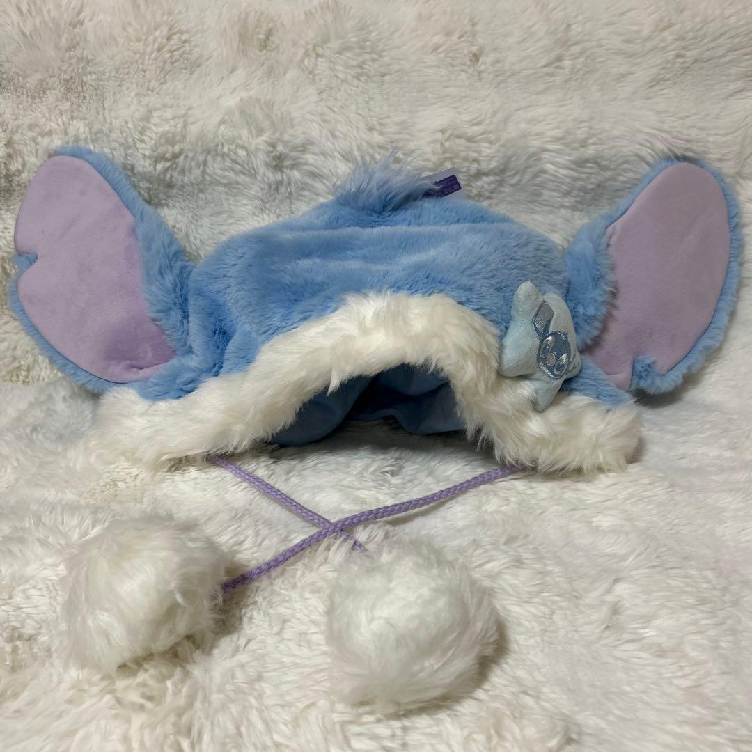 上海ディズニー　スティッチ　エンジェル　ファンキャップ　もこもこ　モコモコ　新品