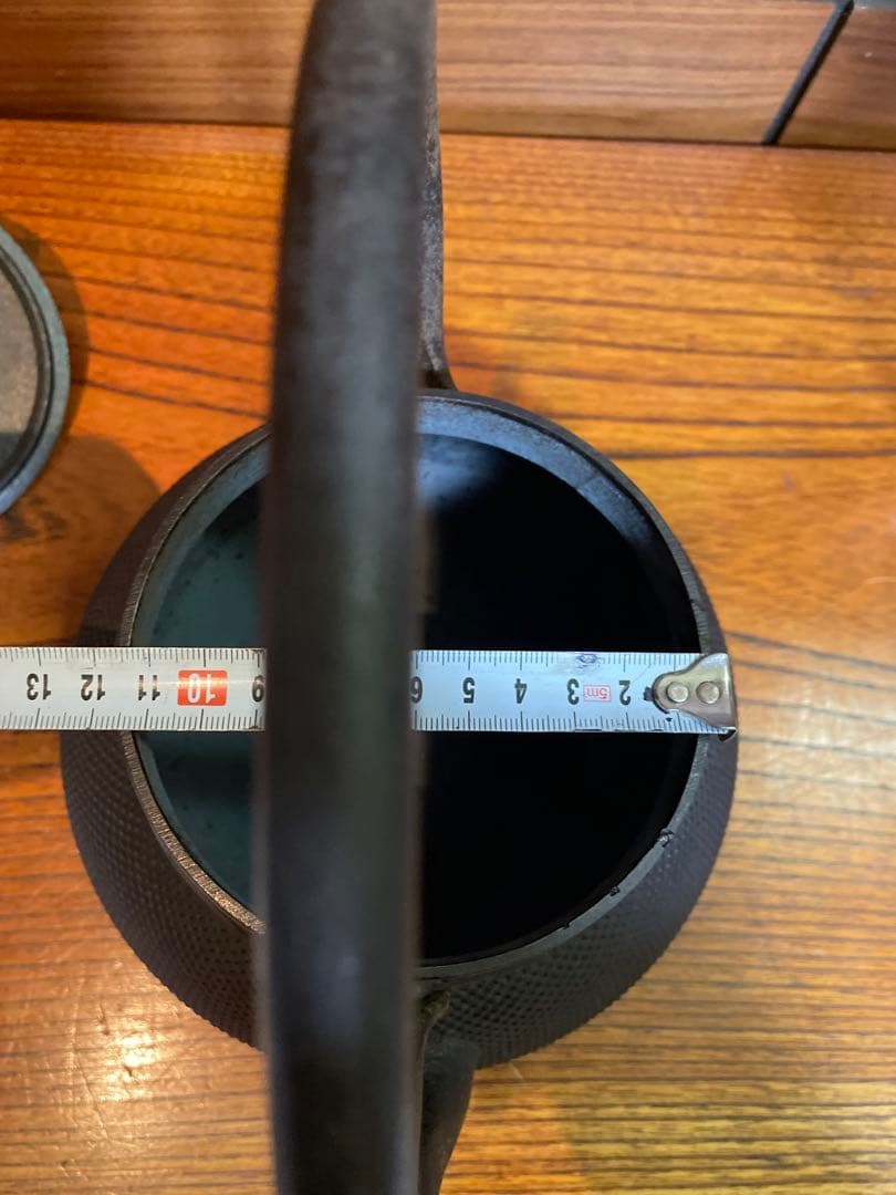 南部鉄器　鉄瓶　照光堂　あられ　雷紋　1.5L 茶道　茶道具