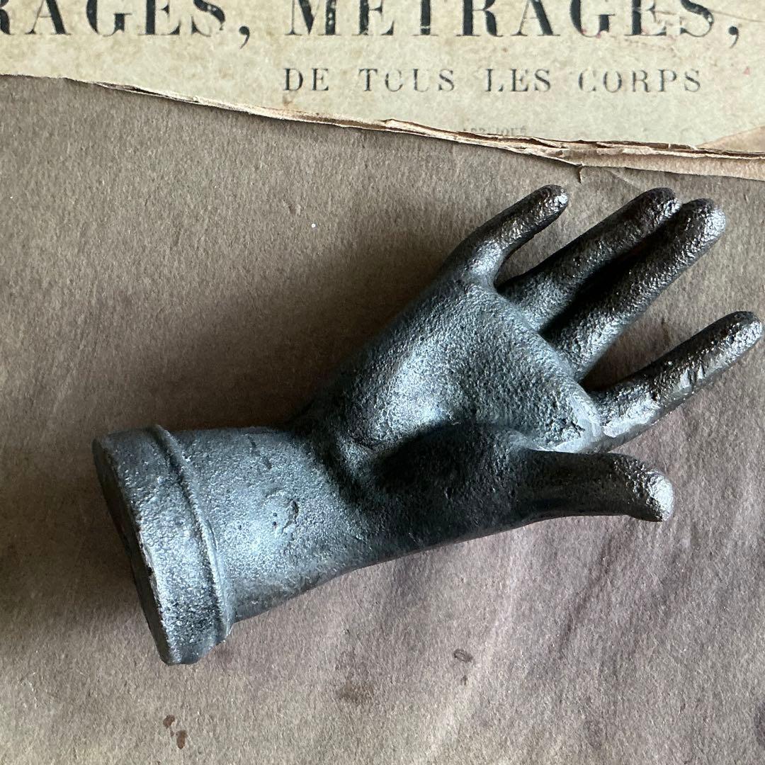 19世紀 フランスアンティーク ハンドモチーフ ペーパーウェイト