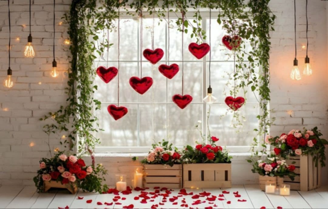 背景布【ハートN】サンプル ペット撮影用フォトブース バレンタイン