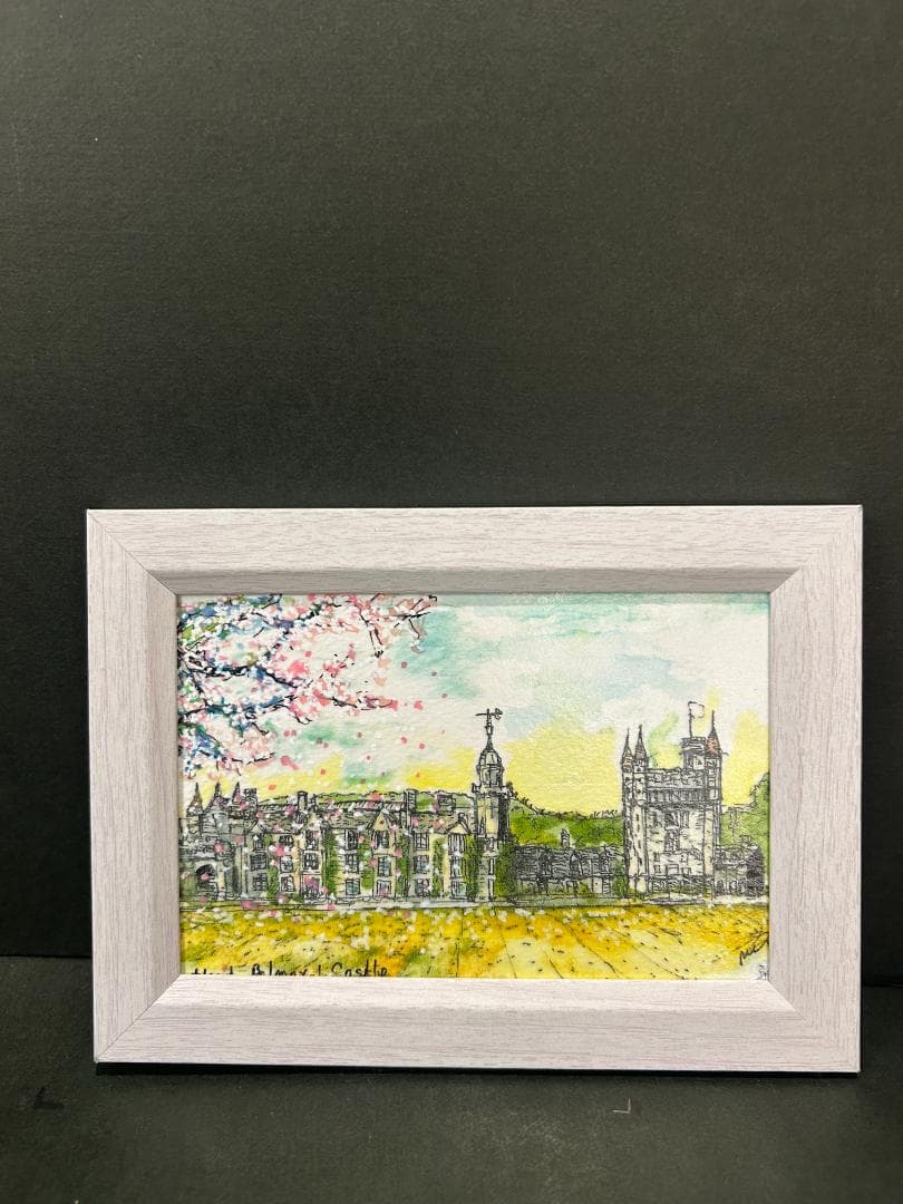 小さな水彩画原画 スコットランド バルモラル城 春 7434 - メルカリ